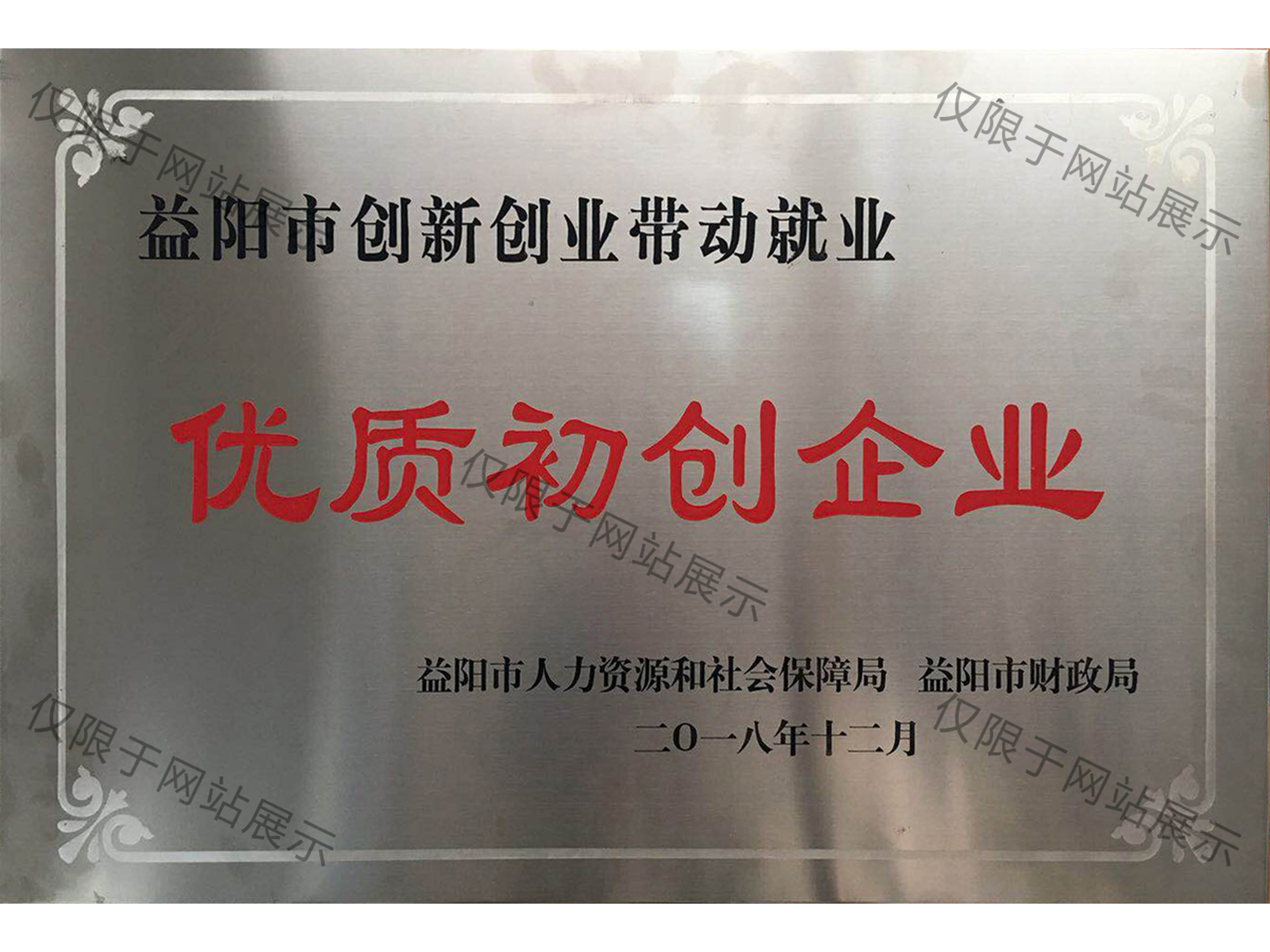 2018年度益陽市優(yōu)質(zhì)初創(chuàng)企業(yè)