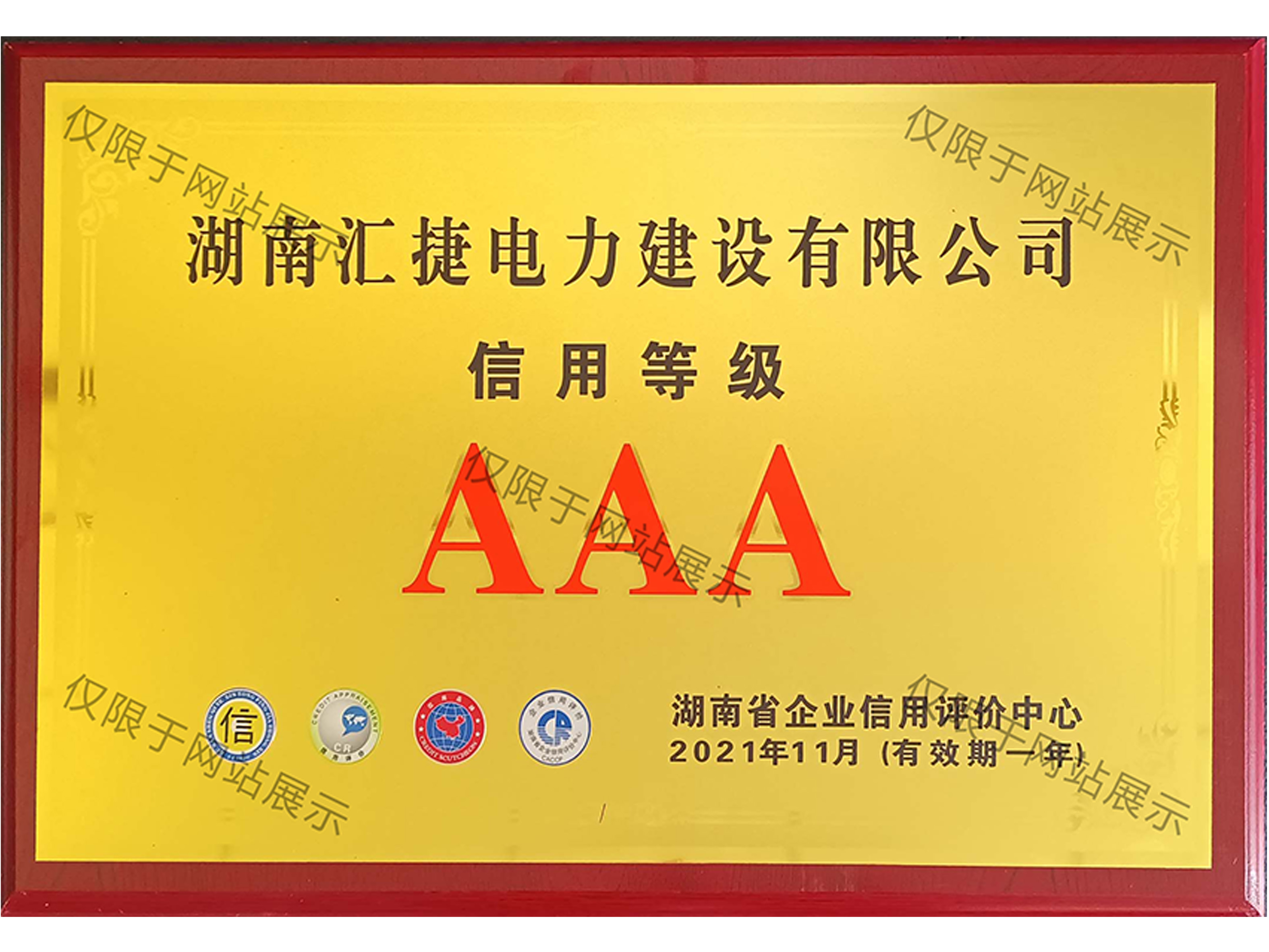 2021年企業信用等級AAA級企業